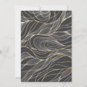 Elegantes Chic Red Gold Custom Foto Hochzeit Einladung (Rückseite)