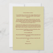 Elegantes Chic Red Gold Foto Anspruchsvolle Hochze (Rückseite)