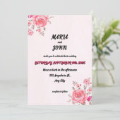 Elegantes Chic Romantic Minimalistisch Classic Bur Einladung (Stehend Vorderseite)