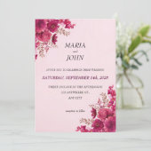 Elegantes Chic Romantic Minimalistisch Classic Bur Einladung (Stehend Vorderseite)