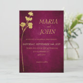 Elegantes Chic Romantic Minimalistisch Classic Bur Einladung (Stehend Vorderseite)