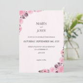 Elegantes Chic Romantisches Minimalistisch Classic Einladung (Stehend Vorderseite)