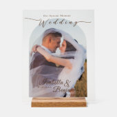 Elegantes Chic Rose Wedding Foto Acrylschild (Vorderseite)