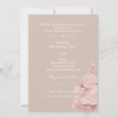 Elegantes Chic Rose Wedding Foto Einladung (Rückseite)