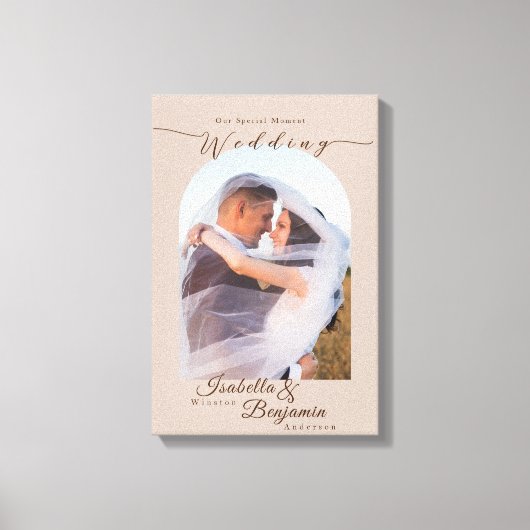 Elegantes Chic Rose Wedding Foto Leinwanddruck (Vorderseite)