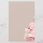 Elegantes Chic Rose Wedding Menu (Rückseite)