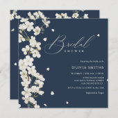 Elegantes Chic Sage Green Boho Floral Brautparty Einladung (Vorne/Hinten)