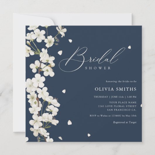 Elegantes Chic Sage Green Boho Floral Brautparty Einladung (Vorderseite)