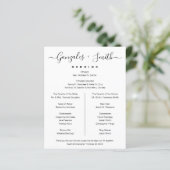 Elegantes Chic Schwarz-weiß einfaches Brautparty (Stehend Vorderseite)