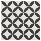 Elegantes Chic Schwarz-weiß Retro Mod Circles-Must Stoff (Muster)