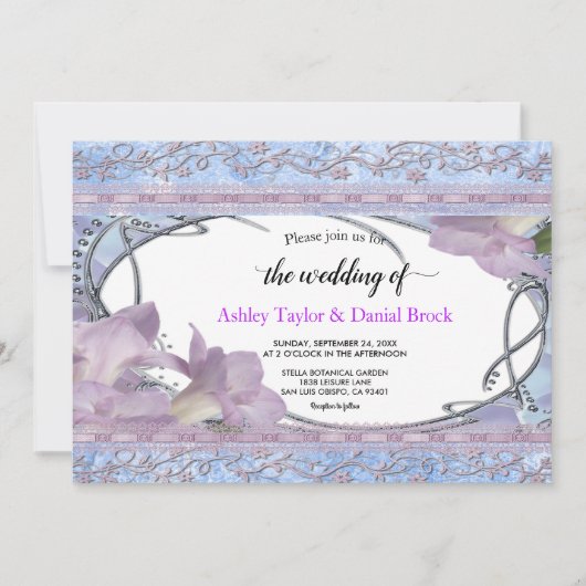 Elegantes Chic Script Extravagant Luxury Formal We Einladung (Vorderseite)