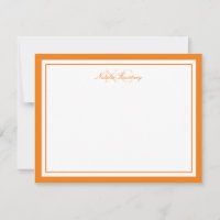 Elegantes Chic Script Orange Two Border Monogram