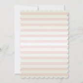 Elegantes Chic Striped Floral Brautparty Einladung (Rückseite)