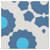 Elegantes Chic Trendy Blue & White Geometric Muste Stoff (Nahaufnahme)