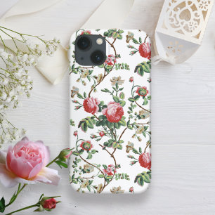 Elegantes Chic Vintage Rosa Rosen Blumenmuster Case-Mate iPhone Hülle