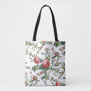 Elegantes Chic Vintage Rosa Rosenblüten Tasche
