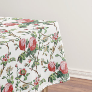 Elegantes Chic Vintage Rosa Rosenblüten Tischdecke