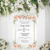 Elegantes Chic Watercolor-Brautparty Einladung