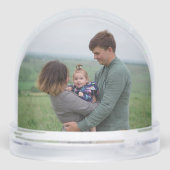 Elegantes Chic Watercolor Poinsettia Botanisches F Schneekugeln (Rückseite)