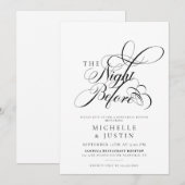 Elegantes Chic Wedding Probe Dinner Einladung (Vorne/Hinten)