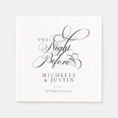 Elegantes Chic Wedding Probe Dinner Serviette (Vorderseite)