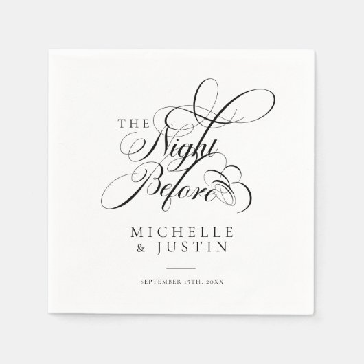 Elegantes Chic Wedding Probe Dinner Serviette (Vorderseite)