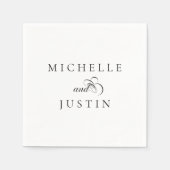 Elegantes Chic Wedding Probe Dinner Serviette (Vorderseite)