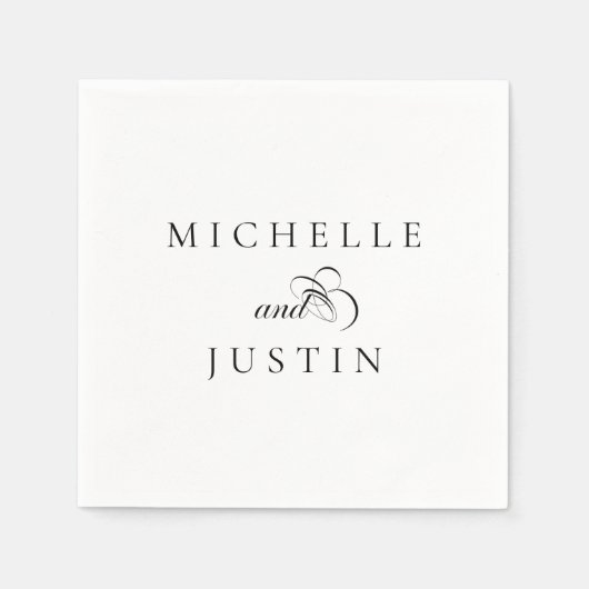 Elegantes Chic Wedding Probe Dinner Serviette (Vorderseite)