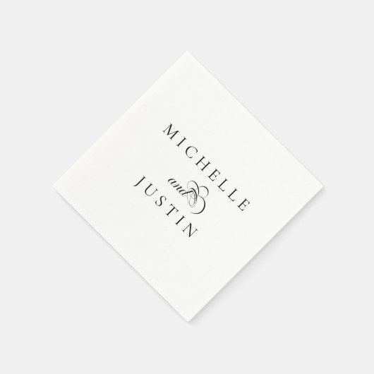 Elegantes Chic Wedding Probe Dinner Serviette (Ecke)