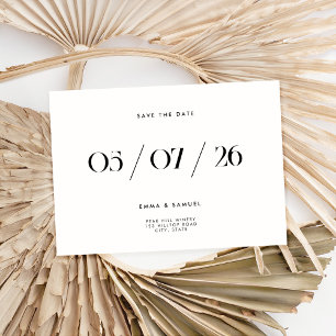Elegantes Chic Wedding White Non-Foto Save the Dat Save The Date