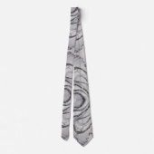 Elegantes Chic Weiß Grau Silber Marmor Muster Krawatte (Rückseite)