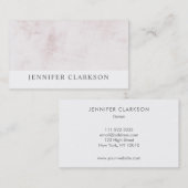 Elegantes Chicweiß gebürstetes Visitenkarte (Vorne/Hinten)