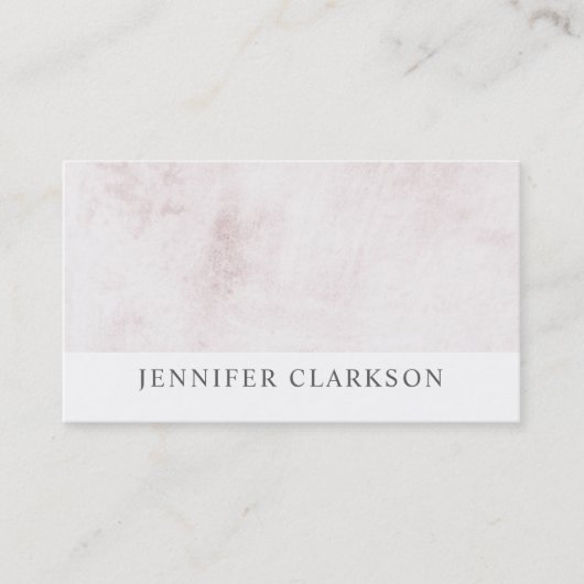 Elegantes Chicweiß gebürstetes Visitenkarte (Vorderseite)