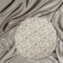 Elegantes chinesisches Blumenmuster Natural CC0443 Rundes Kissen