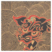 Elegantes chinesisches Drachendruckgewebe Stoff (Nahaufnahme)