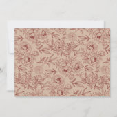 Elegantes chinesisches Hochzeitsstil Save the Date (Rückseite)