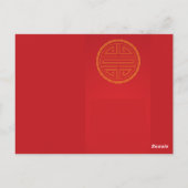 Elegantes chinesisches Kaninchen-Neujahr 2023-Must Postkarte (Rückseite)