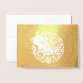 Elegantes chinesisches Neujahr des Ochs Folienkarte (Vorderseite mit Umschlag)