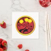 Elegantes chinesisches Neujahr Pig Gold Lanterns Serviette (Beispiel)