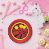 Elegantes chinesisches Neujahr Rat Lanterns Pappteller (Party)