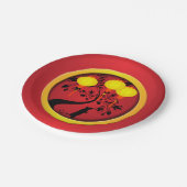 Elegantes chinesisches Neujahr Rat Lanterns Pappteller (Schrägansicht)