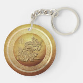 Elegantes chinesisches Vietnamesisches Jahr Dragon Schlüsselanhänger (Rückseite)