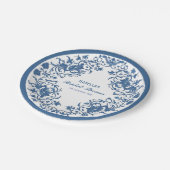 Elegantes Chinoiserie Antique Muster Brautparty Pappteller (Schrägansicht)