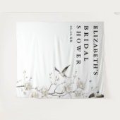 Elegantes Chinoiserie Brautparty Foto Wandteppich (Vorderseite (Horizontal))