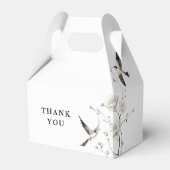 Elegantes Chinoiserie Brautparty Vielen Dank Geschenkschachtel (Rückseite)