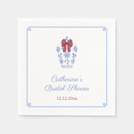 Elegantes Chinoiserie Holidays Brautparty Party Serviette