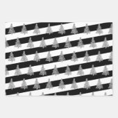 Elegantes Christbaummuster gestreift Geschenkpapier Set (Vorderseite 3)