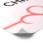 Elegantes CHRISTENING DATEI Party Begrüßung Poster (Ecke)