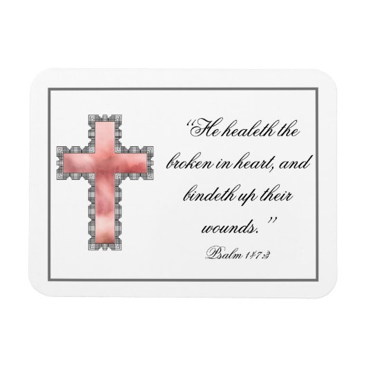 Elegantes Christliches Beileid Bereavement Magnet (Horizontal)
