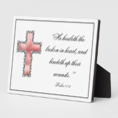 Elegantes Christliches Beileid Gedenkstätte Plaque Fotoplatte (Seite)